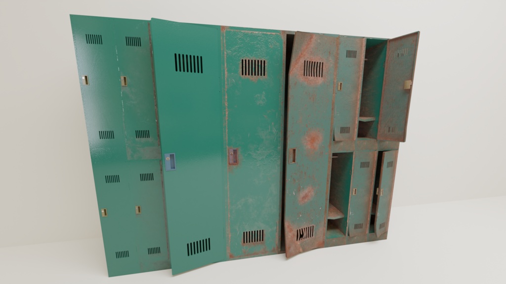 3DCG【Locker_set】ロッカーセット