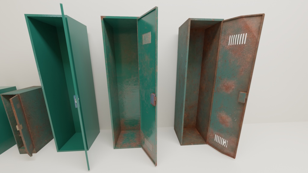 3DCG【Locker_set】ロッカーセット