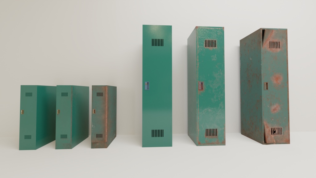 3DCG【Locker_set】ロッカーセット