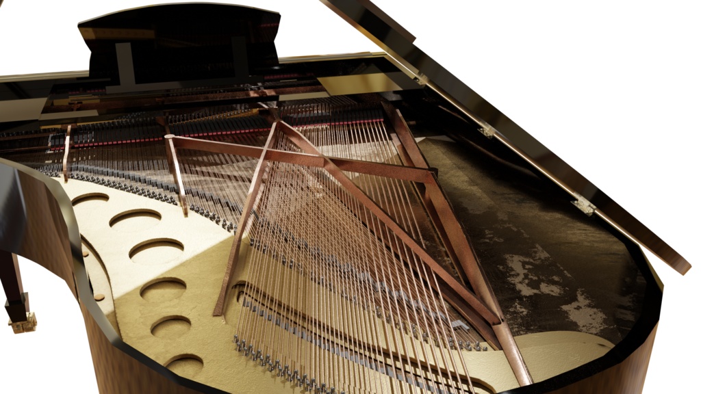 3DCG【grand_piano】グランドピアノ