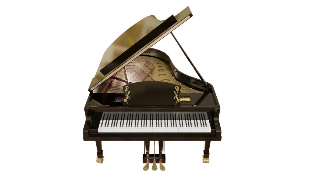3DCG【grand_piano】グランドピアノ