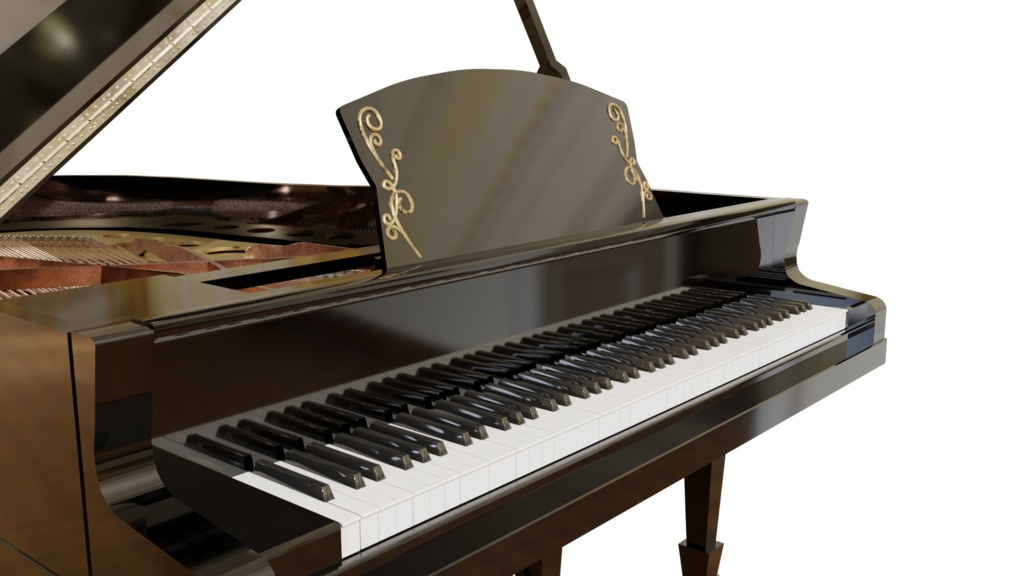 3DCG【grand_piano】グランドピアノ