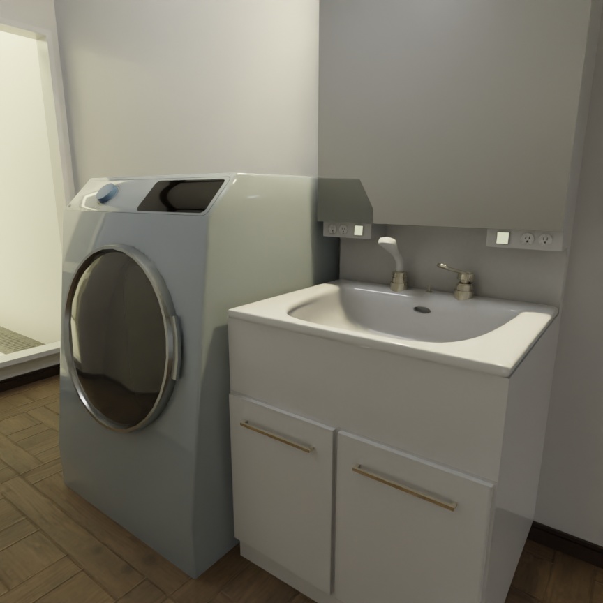 3DCG【house】古めの大きな家