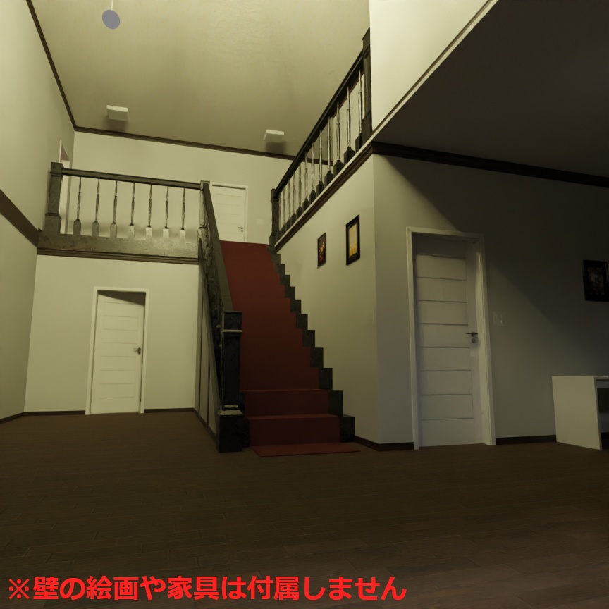 3DCG【house】古めの大きな家