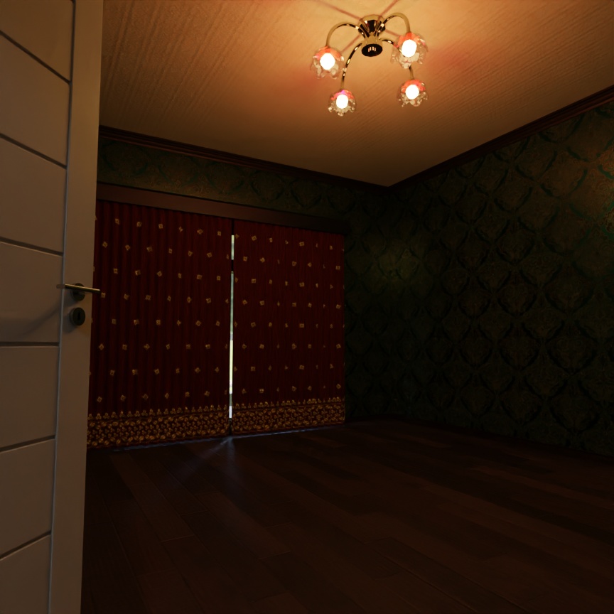 3DCG【house】古めの大きな家