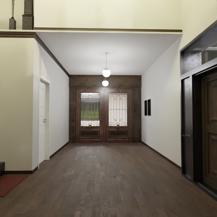 3DCG【house】古めの大きな家