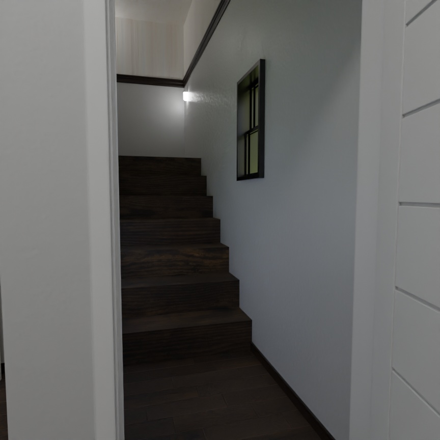 3DCG【house】古めの大きな家