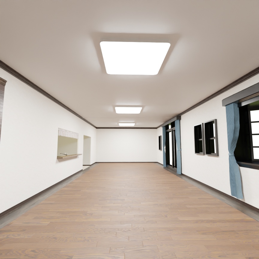 3DCG【house】古めの大きな家