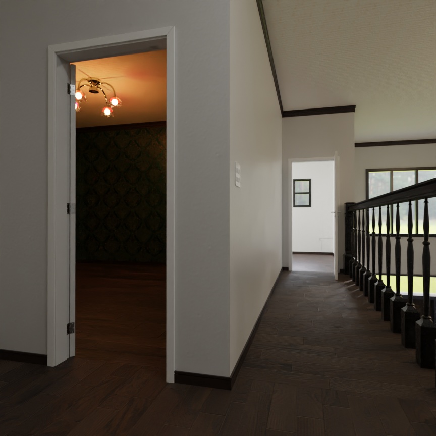 3DCG【house】古めの大きな家