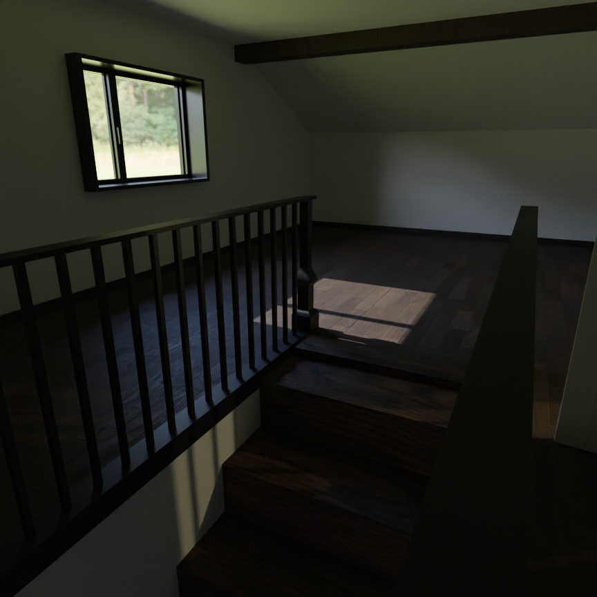 3DCG【house】古めの大きな家