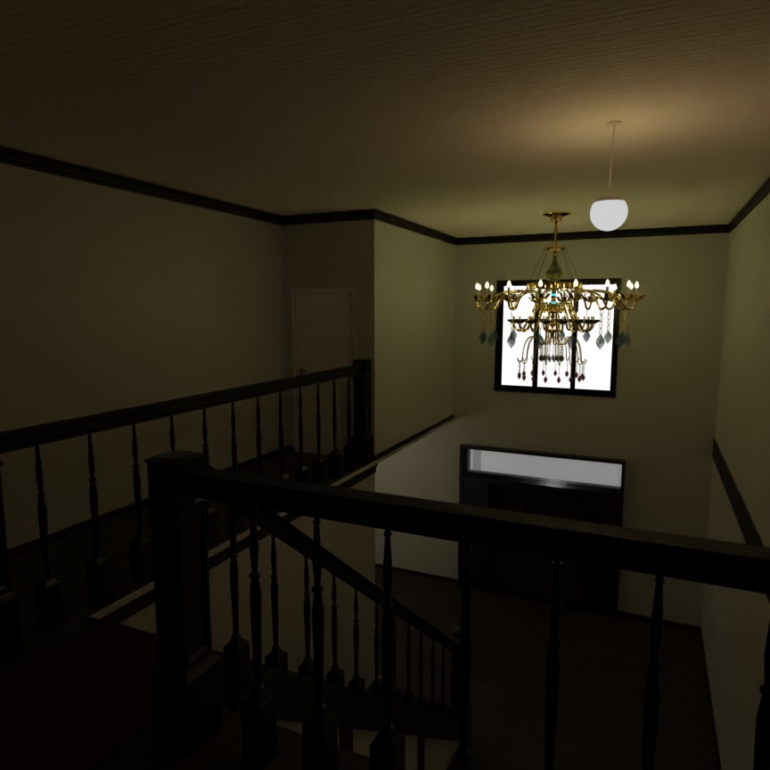 3DCG【house】古めの大きな家