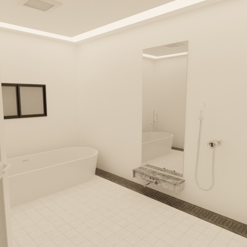 3DCG【house】古めの大きな家