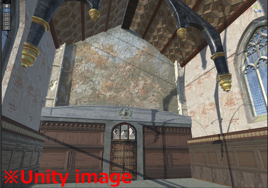 3DCG【merieval_building3】ホグワーツ風の広間