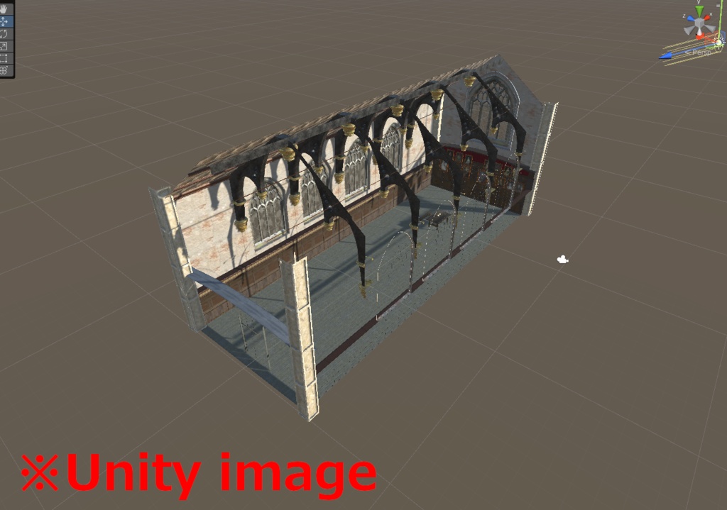 3DCG【merieval_building3】ホグワーツ風の広間