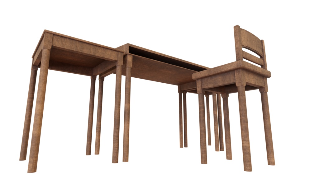 3DCG【medieval_lectern】中世風の机(教壇/演台)