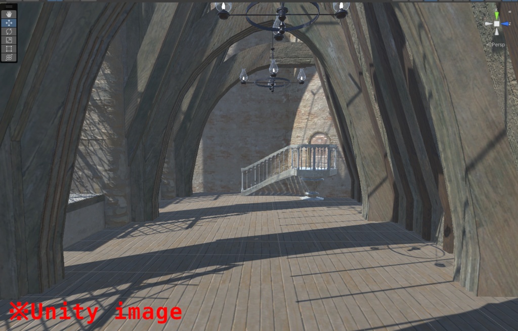 3DCG【medieval_building4】ホグワーツ風の広間2
