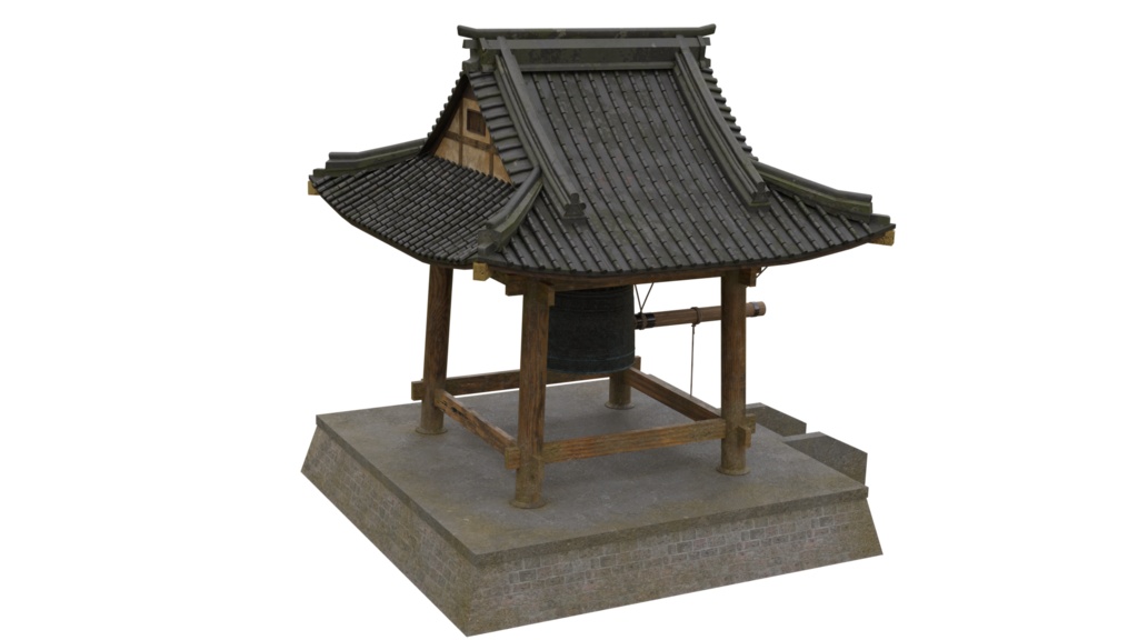 3DCG【temple_bell】お寺の鐘