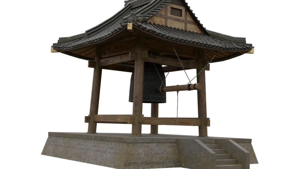 3DCG【temple_bell】お寺の鐘