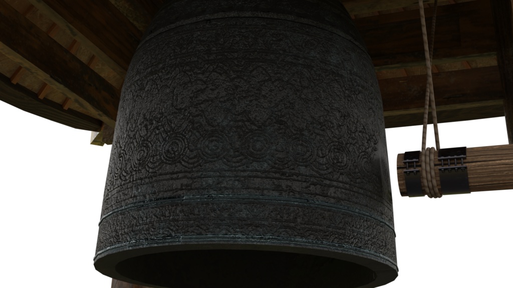3DCG【temple_bell】お寺の鐘