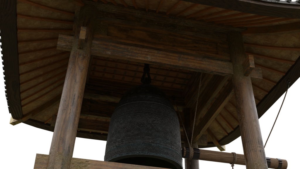 3DCG【temple_bell】お寺の鐘