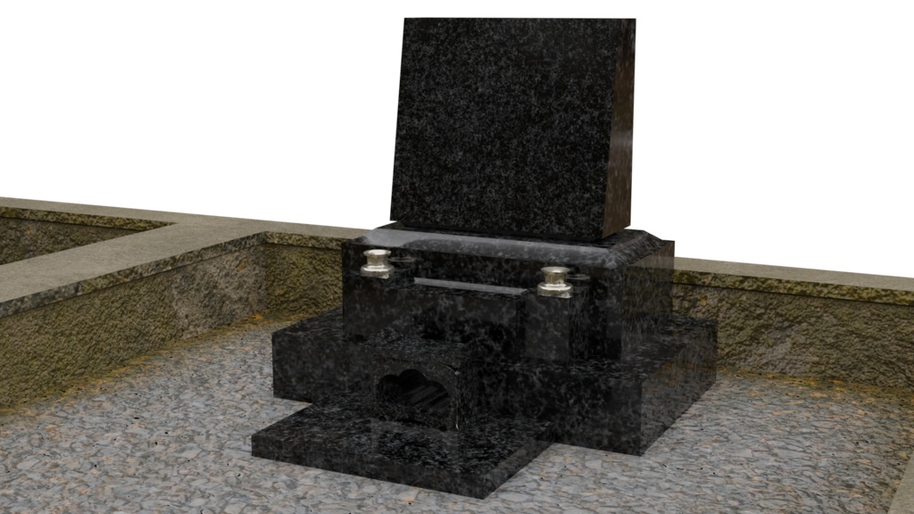 3DCG【jp_grave】お墓セット