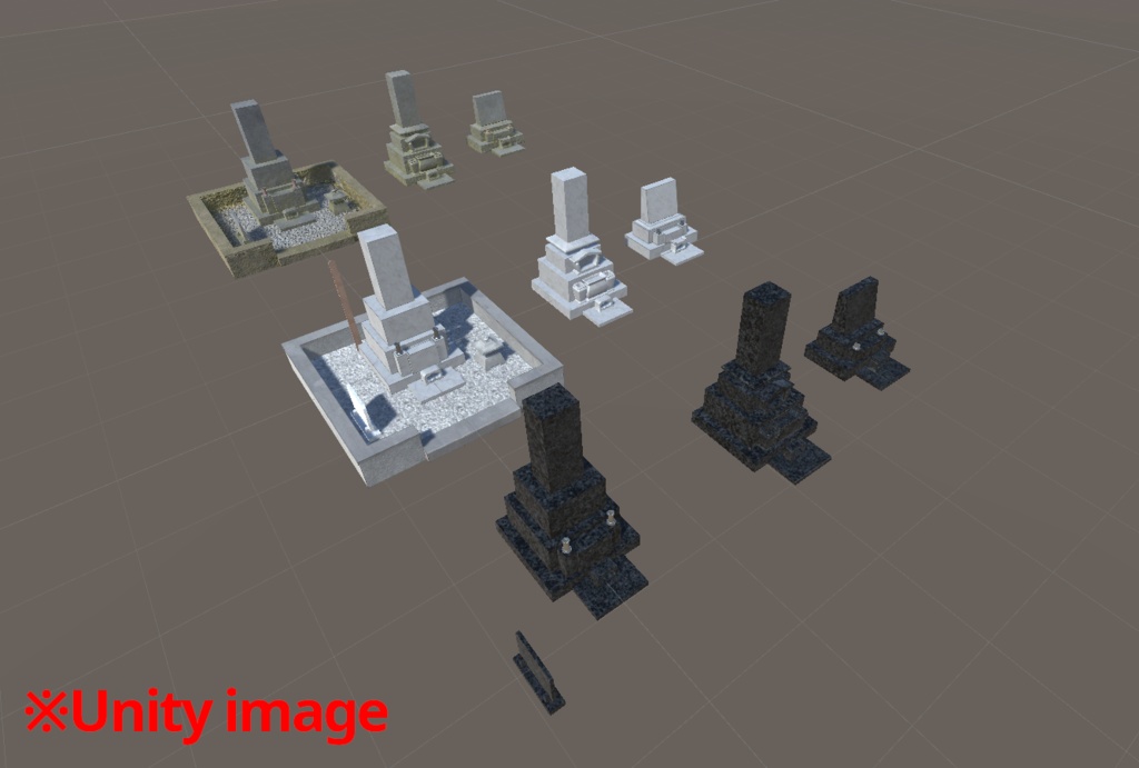 3DCG【jp_grave】お墓セット