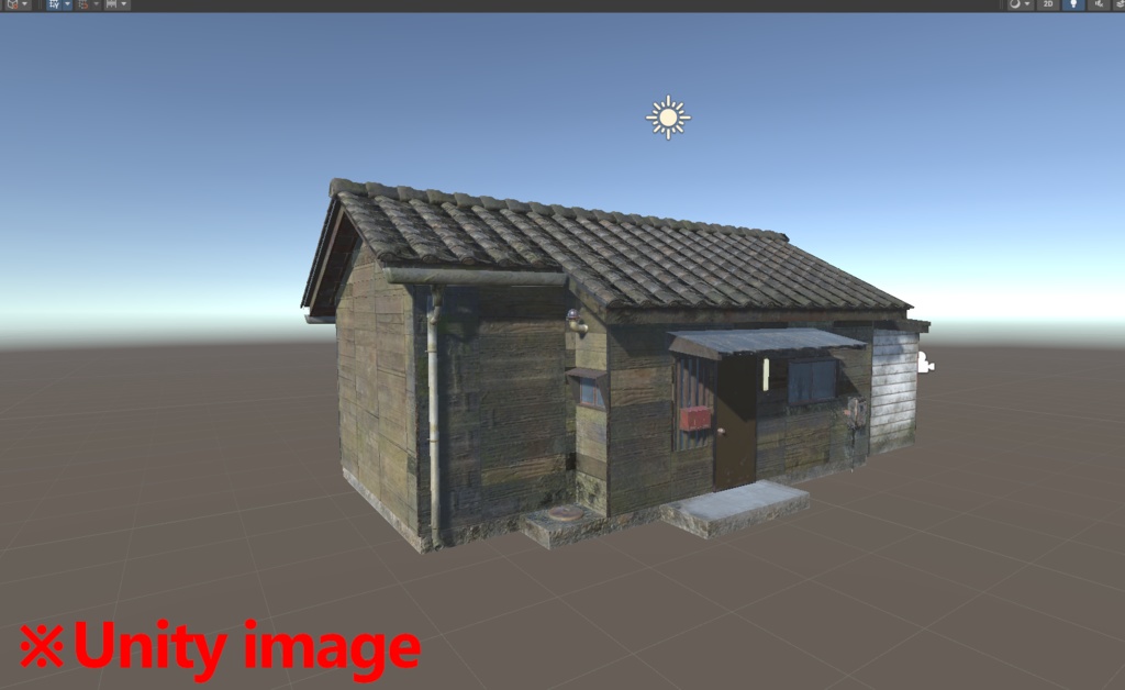 3DCG【jp_retro_house】古い平屋の家