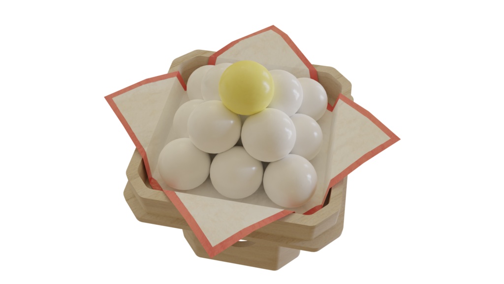 3DCG【tsukimi_dango】月見団子