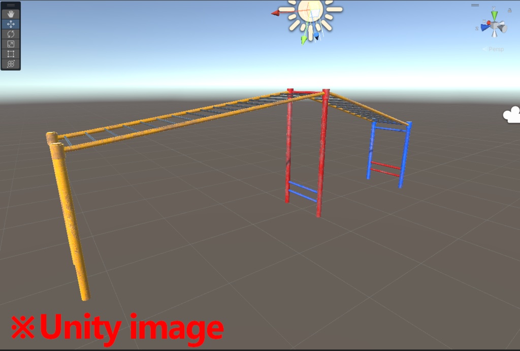 【3DCG】ブランコ/鉄棒/雲梯/回旋塔/タイヤ/シーソー