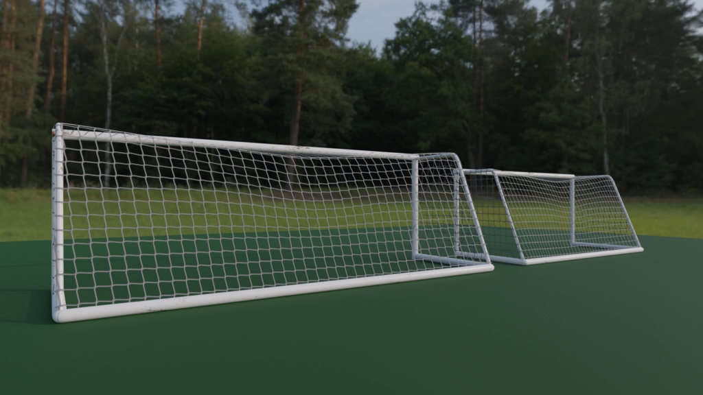 3DCG【soccer_goal_post】サッカーゴールポスト