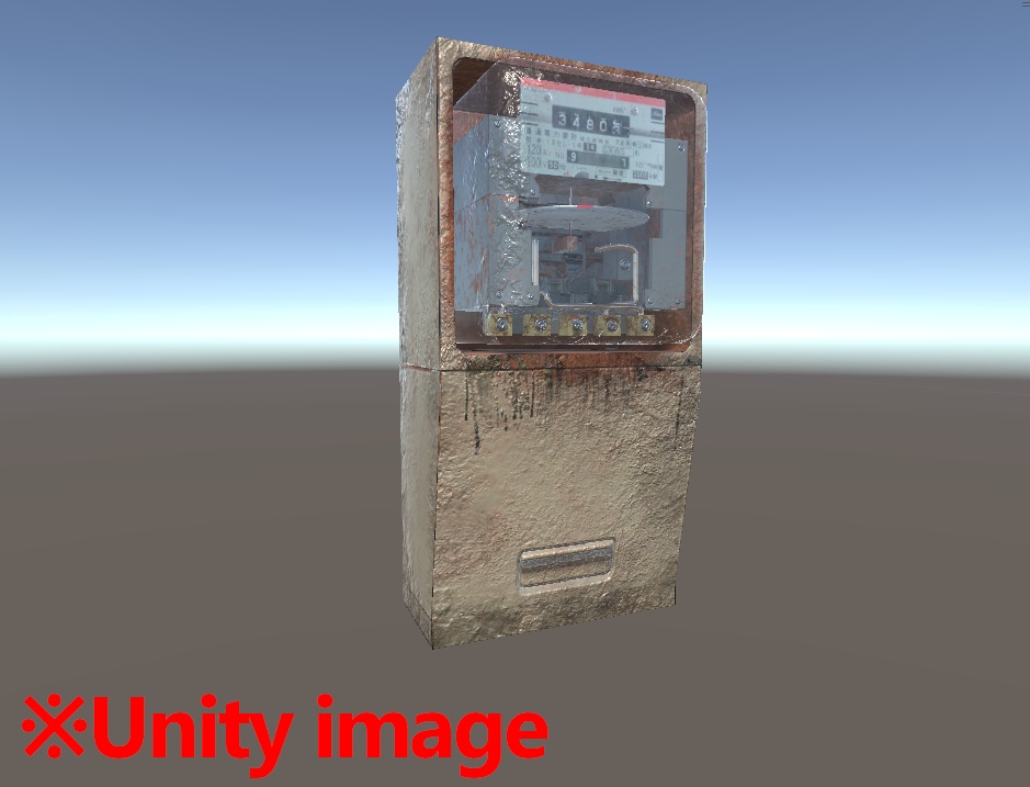 【3DCG】古い電気メータ
