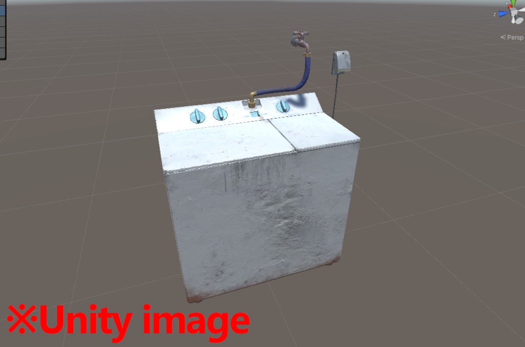 【3DCG】古い2槽式洗濯機