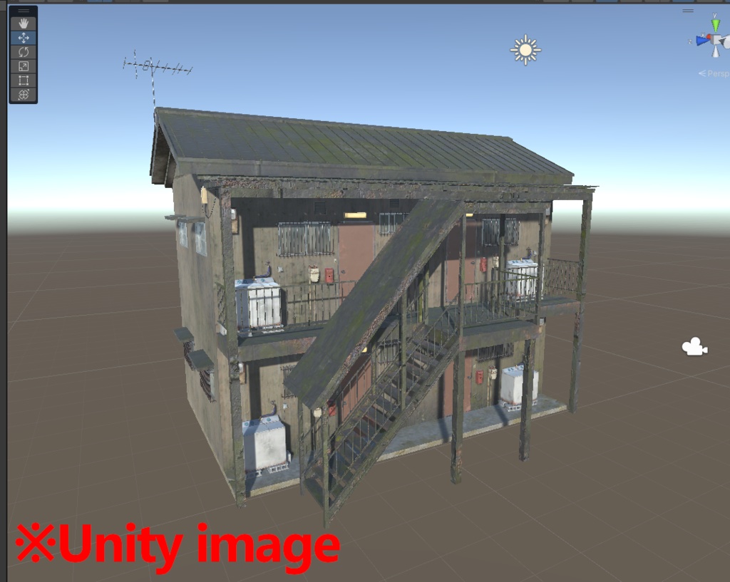 【3DCG】古いアパート