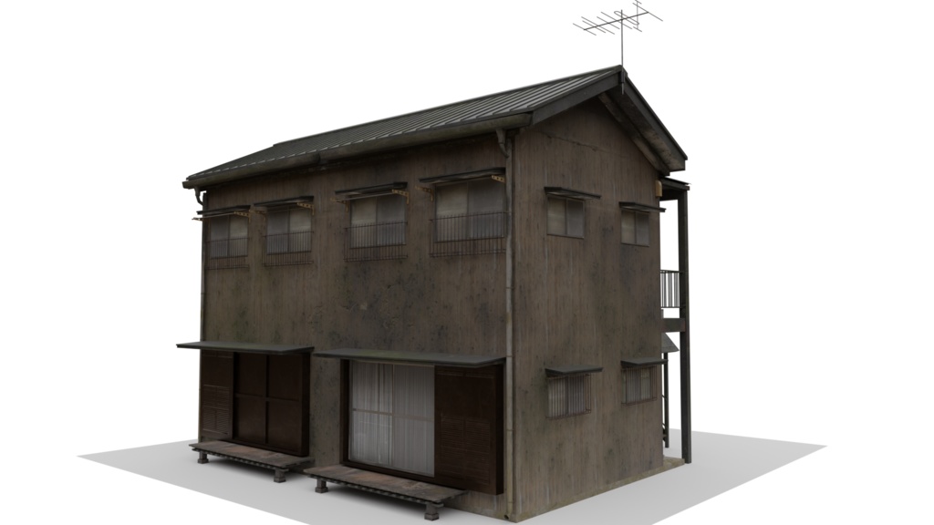 【3DCG】古いアパート