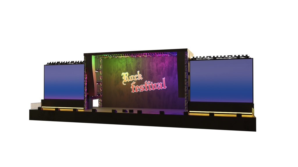 【3DCG】野外ライブステージ