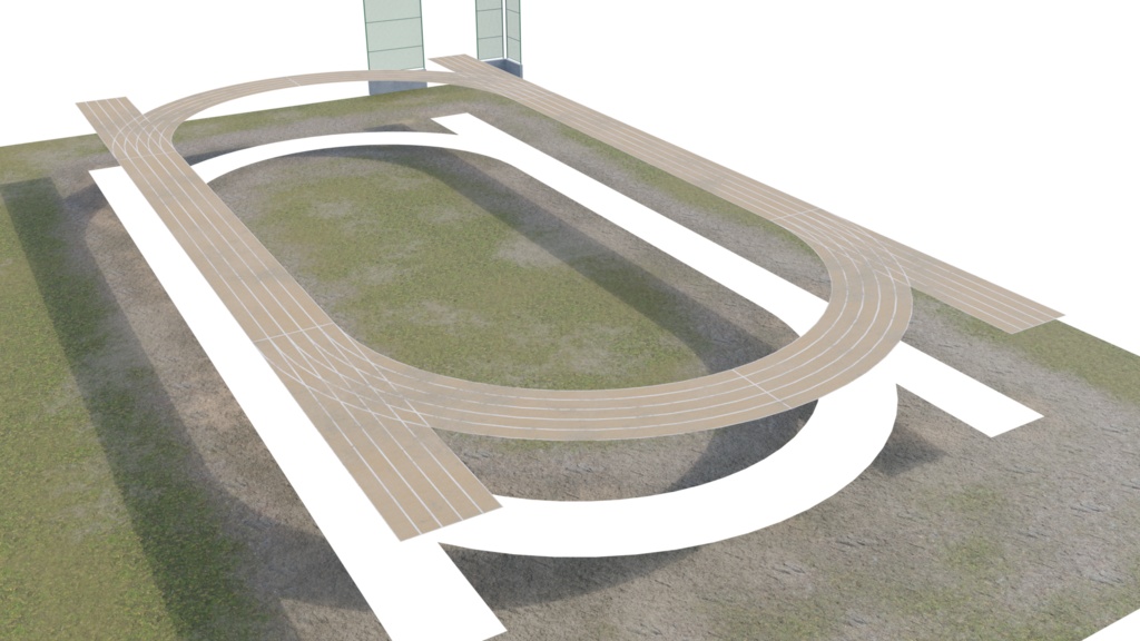 【3DCG】学校のグラウンド