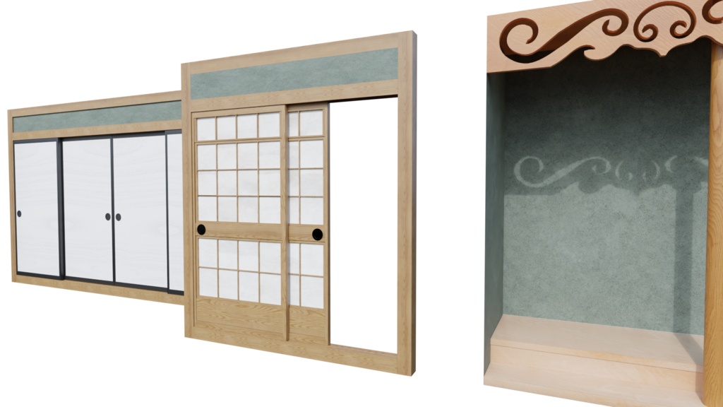 【3DCG】和室モデルキット