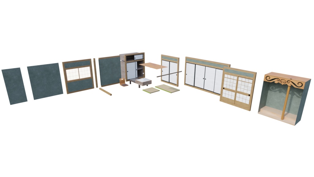 【3DCG】和室モデルキット