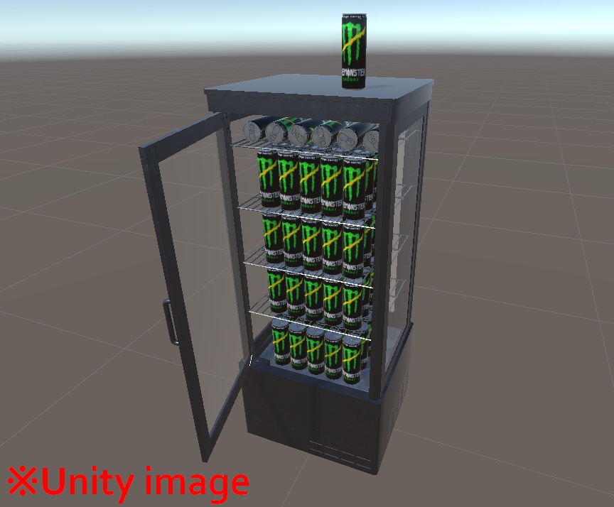 【3DCG】ガラスショーケース型冷蔵庫