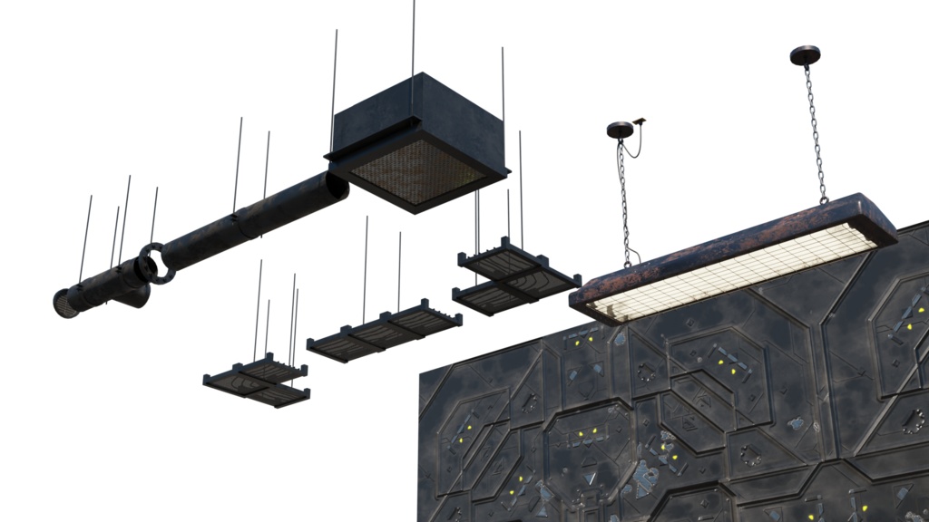 【3DCG】サイバーバー店舗キットモデル