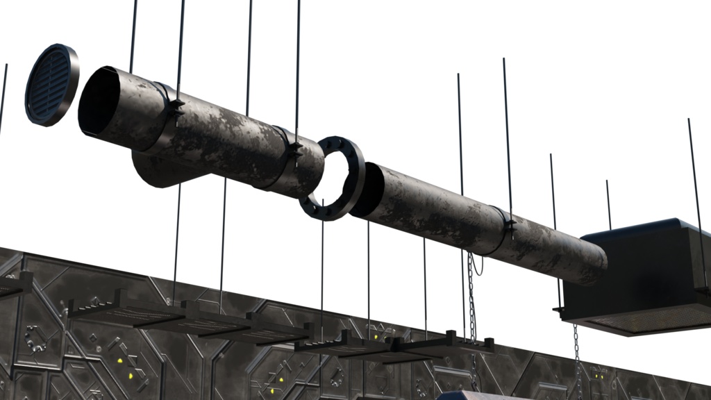 【3DCG】サイバーバー店舗キットモデル