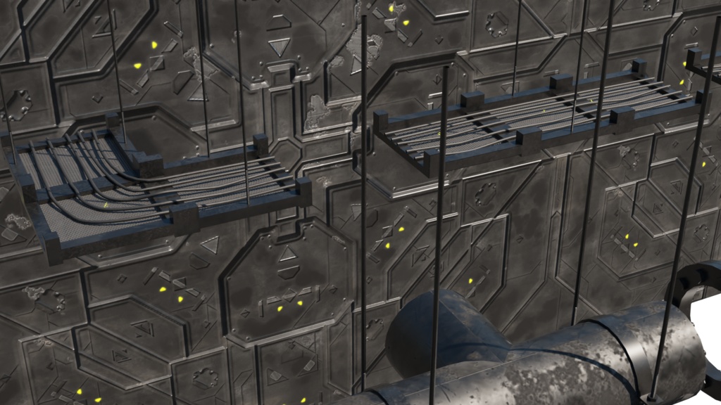 【3DCG】サイバーバー店舗キットモデル