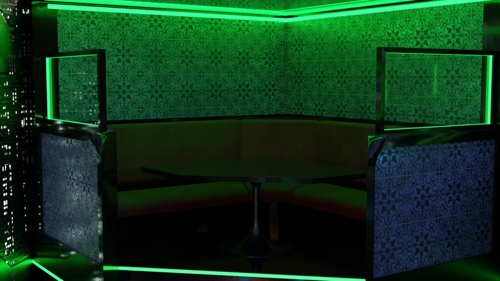 【3DCG】サイバーバー店舗キットモデル