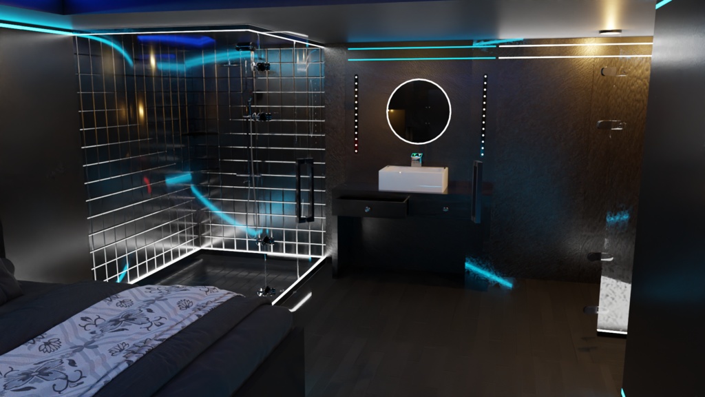 【3DCG】サイバールーム(ホテル)