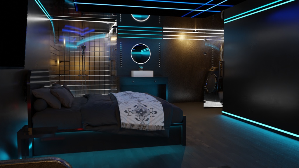 【3DCG】サイバールーム(ホテル)