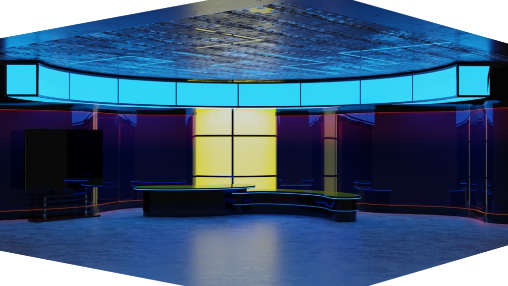 【3DCG】テレビスタジオセット