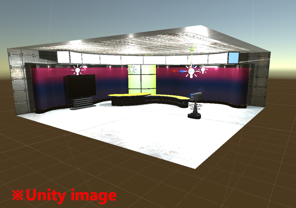 【3DCG】テレビスタジオセット