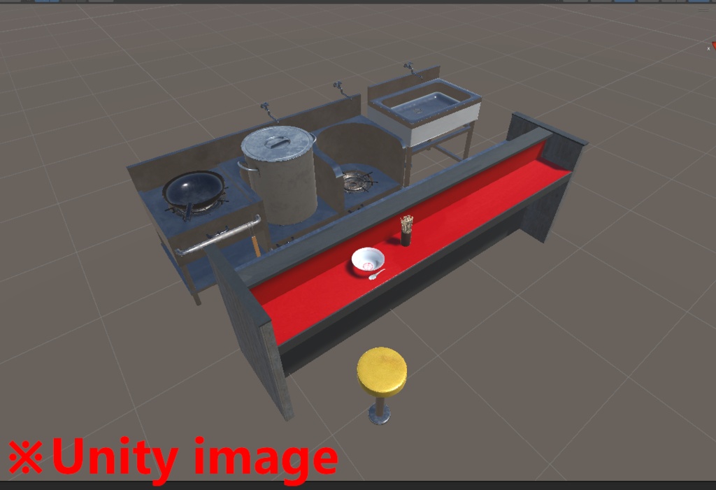 【3DCG】ラーメン屋セット