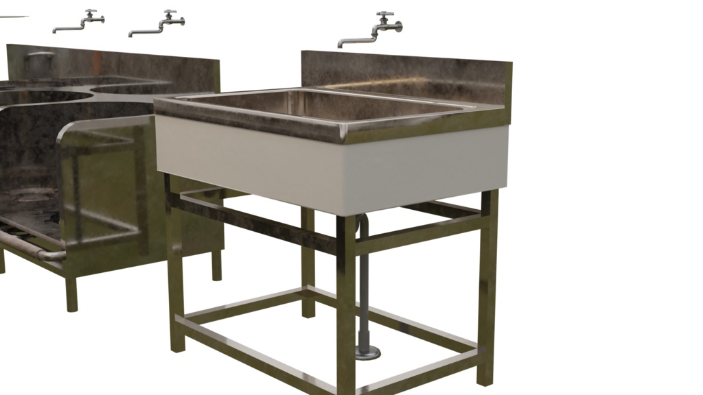 【3DCG】ラーメン屋セット