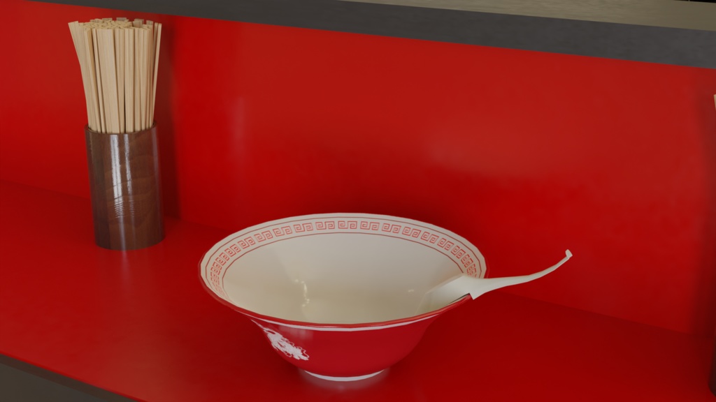 【3DCG】ラーメン屋セット